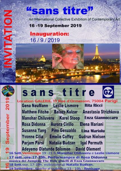 Dear exhibitor at "Sans Titre" in Paris.