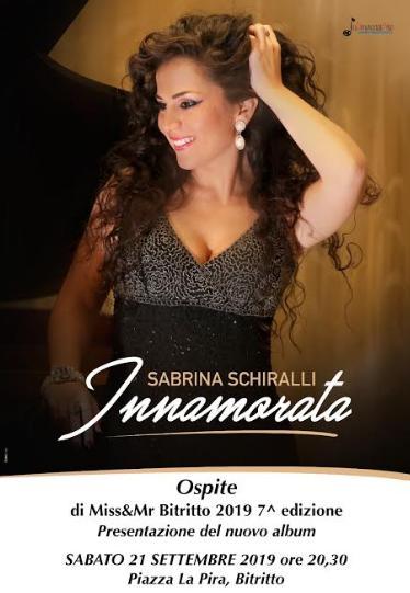 Sabrina Schiralli, live alla settima edizione di Miss&Mr Bitritto