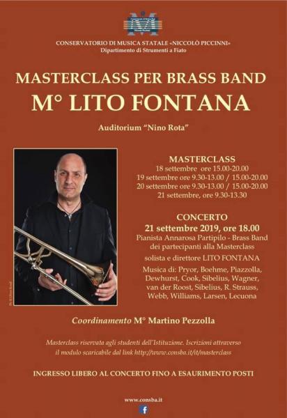 Masterclass e concerto per  BRASS BAND con il M° Lito Fontana