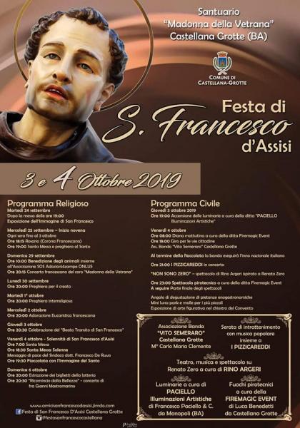 Festa e processione di San Francesco d'Assisi