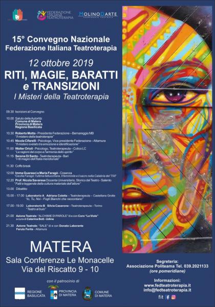 15° CONVEGNO NAZIONALE "FEDERAZIONE ITALIANA TEATROTERAPIA"