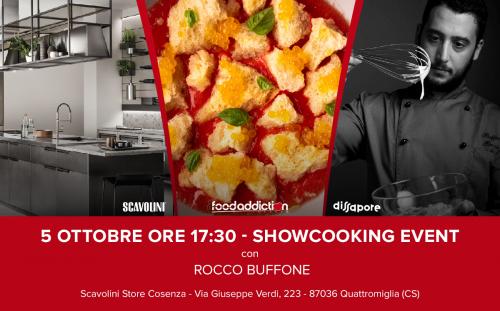 L’ex concorrente di Masterchef Rocco Buffone torna nella sua terra con uno show-cooking gratuito dedicato ai sapori del sud Italia