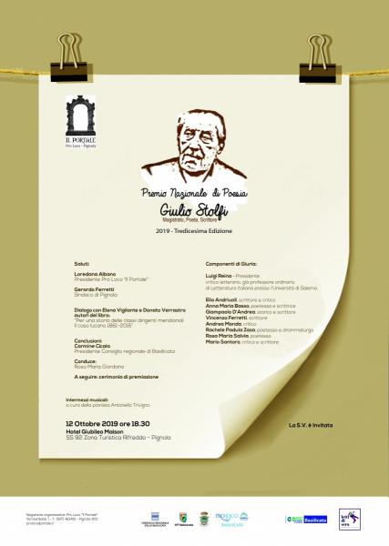 Premiazione Premio Nazionale di Poesia Giulio Stolfi