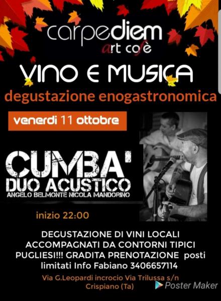 VINO E MUSICA, Cumba duo acustico live