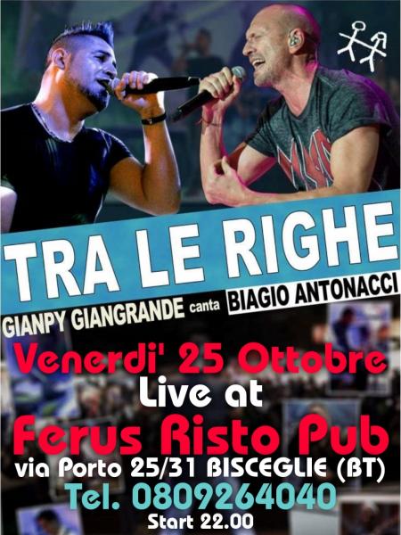 Biagio Antonacci Tribute live con i "Tra le Righe"