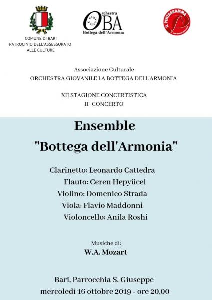 Concerto Ensemble Bottega dell’Armonia - I quartetti di Mozart