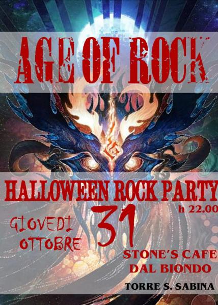 HALLOWEEN ROCK PARTY - AGE of ROCK - Stone’s Cafè “dal biondo”