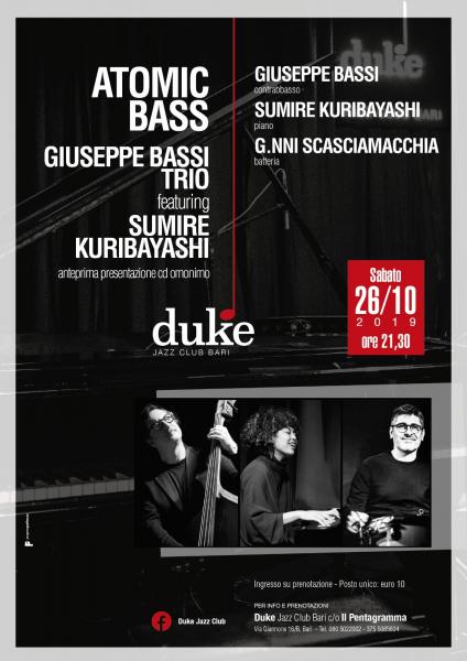 “Atomic Bass - Giuseppe Bassi Trio featuring Sumire Kuribayashi”