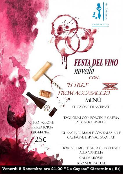 Festa del vino Novello con gli H Trio From Accasaccio