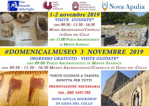 1-2-3 Novembre a Gioia del Colle: scopri Castello, Museo, Parco