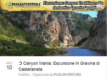 CANYON MANIA: Escursione in Gravina di CASTELLANETA.