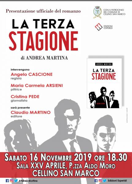 Andrea Martina presenta "La Terza Stagione" (Ed. Esperidi)