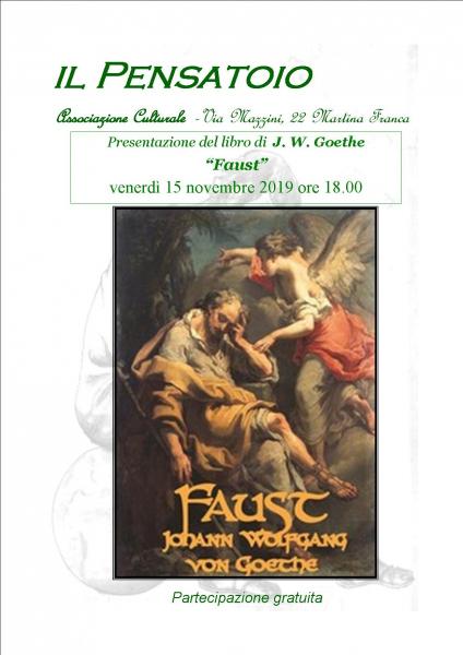 Presentazione del libro “Faust” di J. W. Goethe
