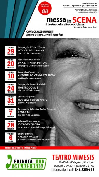 Stagione Teatrale 2019/2020 - MESSA in SCENA