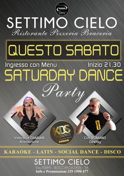 al Settimo Cielo Roccaforzata... dj Ciro Romano e l'animatrice Valentina Damiani.  Balli di gruppo, karaoke, social dance, latino, caraibico, dance ecc