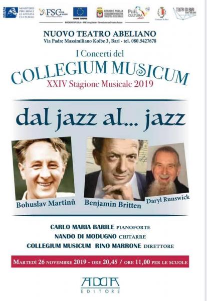 Nuovo Appuntamento con “I Concerti del Collegium Musicum”