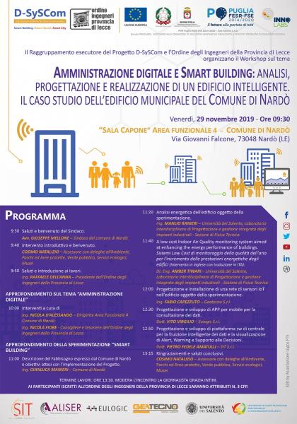 Progetto D-SySCom: workshop sul tema “Smart Building”