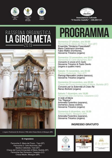 "La Girolmeta" 2019, rassegna organistica IV appuntamento