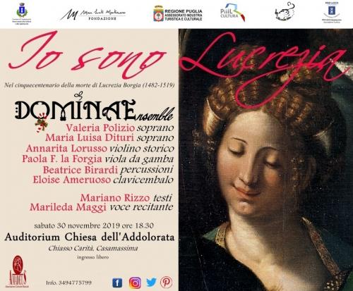 IO SONO LUCREZIA - DominaEnsemble e le musiche alla corte di Lucrezia Borgia