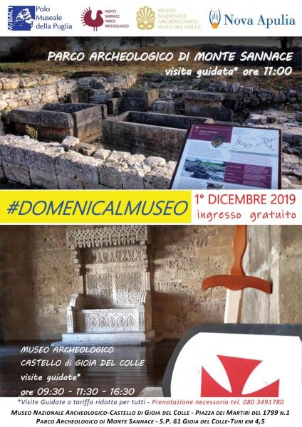 1° dicembre 2019 è #Domenicalmuseo Archeologico di Gioia del Colle