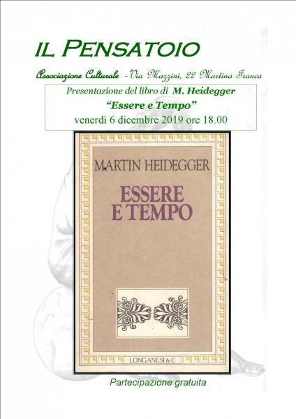 Presentazione del libro "Essere e Tempo" di M. Heidegger