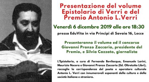 Presentazione del volume Epistolario di Verri e del Premio Antonio Verri