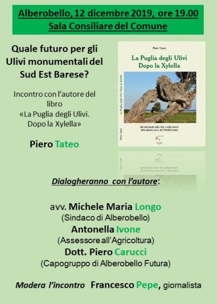 Presentazione del libro "La Puglia degli Ulivi. Dopo la Xylella."