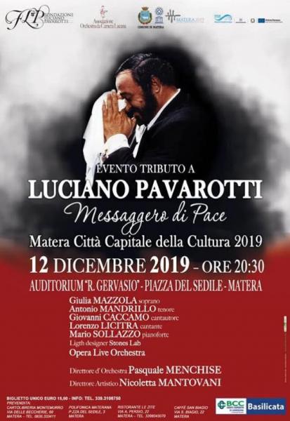 Luciano Pavarotti Messaggero di Pace, concerto e conferenza