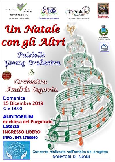 ORCHESTRE "Andrés Segovia & Paisiello Young"Concerto:" Un Natale con gli altri" - Primo appuntamento del progetto DONATORI DI SUONI