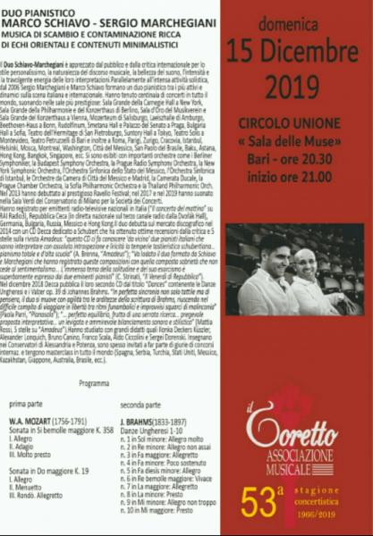53a  Stagione Concertistica de "IL CORETTO" Bari