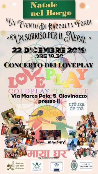 LoVePlaY - Coldplay Tribute - Un Sorriso per il Nepal - Evento Beneficenza