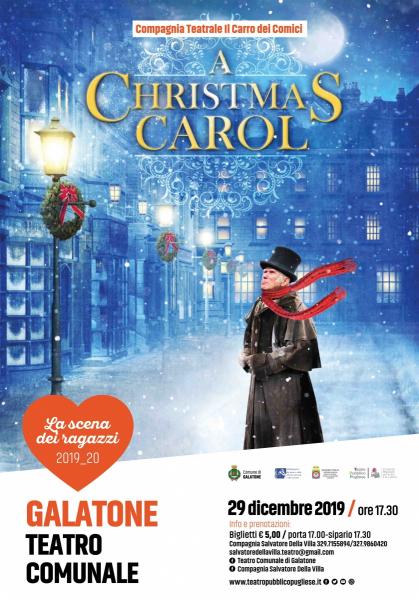 A CHRISTMAS CAROL spettacolo teatrale con attori, carillon e fisarmonica