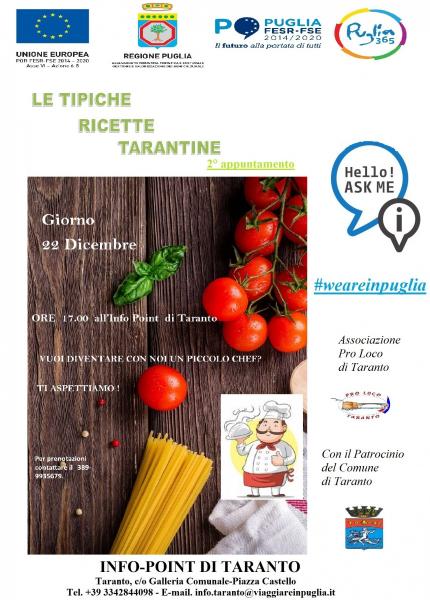 Laboratorio LE TIPICHE RICETTE TARANTINE. 2° appuntamento