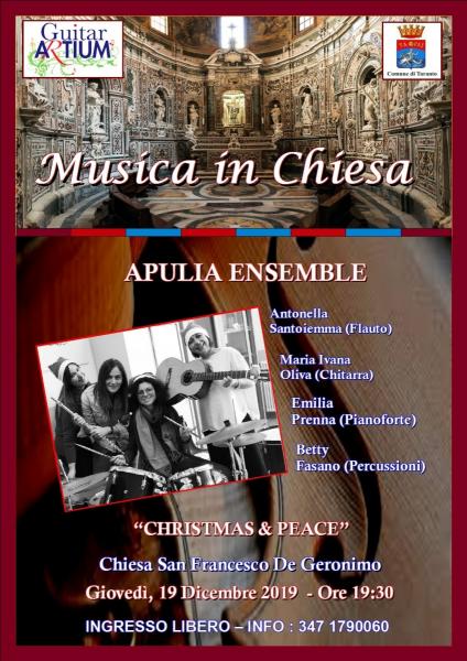 MUSICA IN CHIESA -ApuliAEnsemble  Concerto:CHRISTMAS & PEACE!!