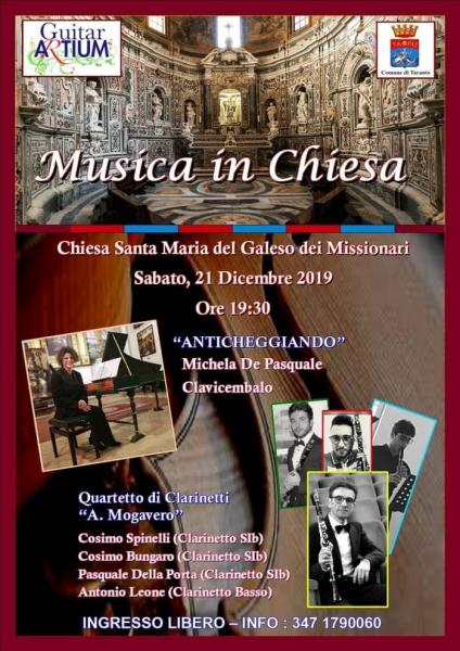 Rassegna "Musica in CHIESA" Doppio concerto :MICHELA DE PASQUALE e ENSEMBLE MOGAVERO