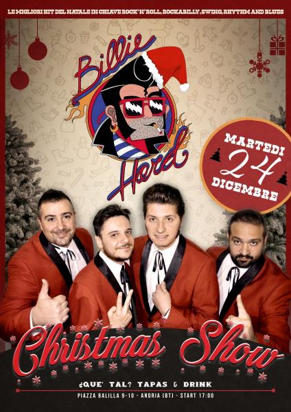Billie Hard Christmas Show live at ¿Qué tal? Tapas & Drinks