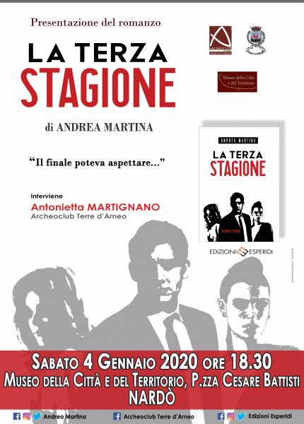 Andrea Martina racconta "La Terza Stagione" (ed. Esperidi)