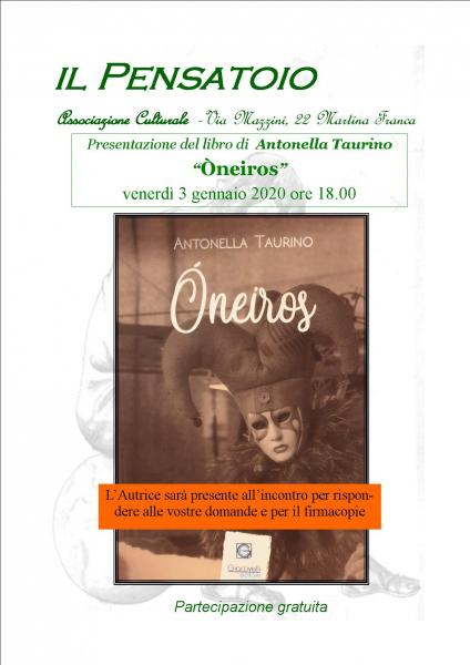 Presentazione del libro “Òneiros” di A. Taurino