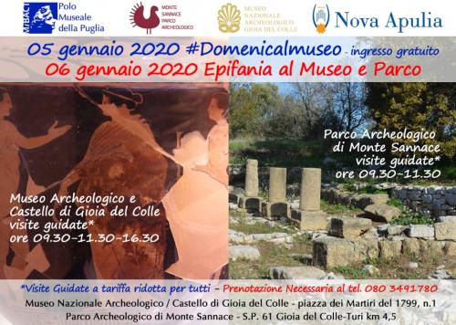 5 e 6 gennaio al Museo Archeologico/Castello di Gioia del Colle