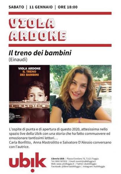 “Il treno dei bambini” di Viola Ardone presentazione a Foggia