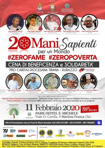 20  MANI  SAPIENTI   PER  UN  MONDO   #ZEROFAME  &  #ZEROPOVERTA