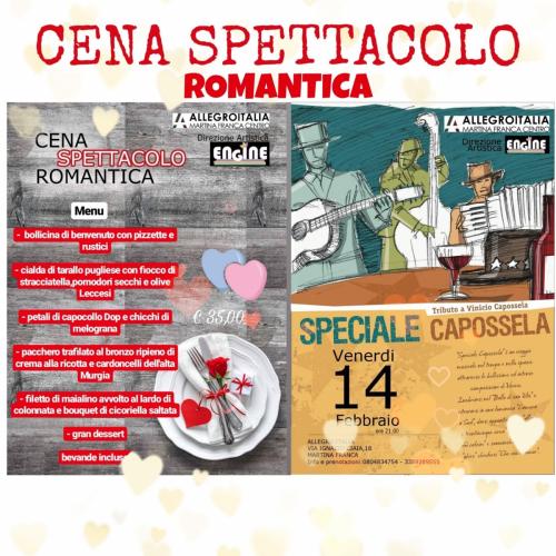Cena romantica San Valentino...in musica! Speciale Capossela.