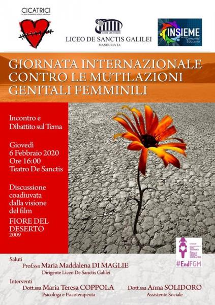 INCONTRO-DIBATTITO "GIORNATA INTERNAZIONALE CONTRO LE MUTILAZIONI GENITALI FEMMINILI""