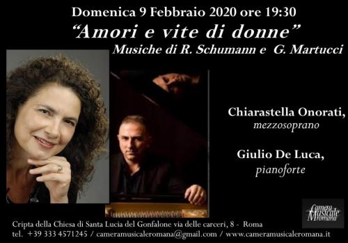 “Amori e Vite di Donne”, Concerto della Camerata Musicale Romana