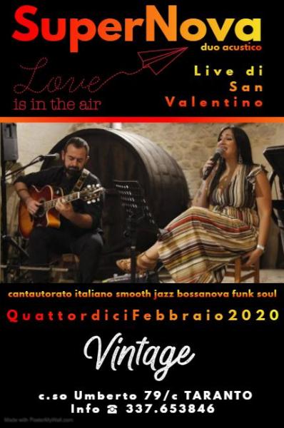 SuperNova Duo Acustico "LOVE IS IN THE AIR" Live al Vintage