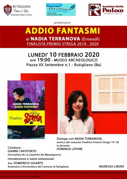 "ADDIO FANTASMI" - Presentazione del libro FINALISTA PREMIO STREGA di Nadia Terranova (Einaudi)