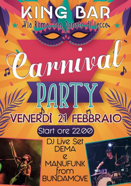 Carnival Party con Dema e Manufunk a San Donato di Lecce!