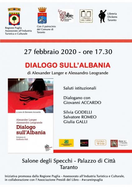 Presentazione del libro "Dialogo sull'Albania" di Alexander Langer e Alessandro Leogrande