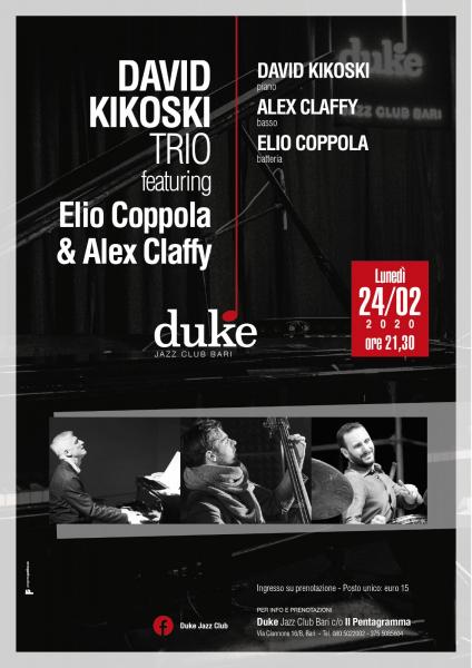 David Kikoski Trio featuring Elio Coppola & Alex Claffy
