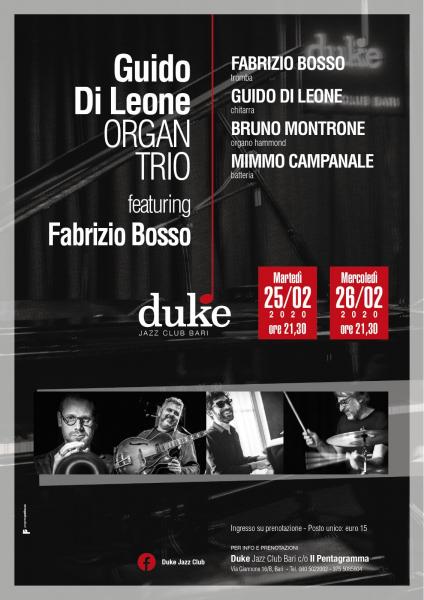 Guido Di Leone Organ Trio featuring Fabrizio Bosso